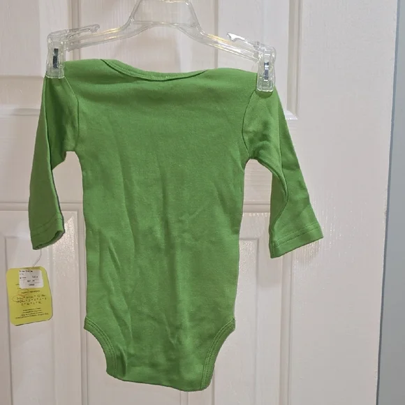 ALittleLark Green Bicycle Print Onesie Baby Size 3-6M - Picture 7 of 8